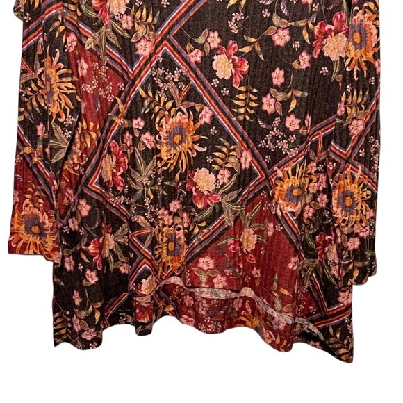 Soft Surroundings Boho Earthy Granola Cottage Indie Long Flowy Tunic Top Large - Picture 10 of 12